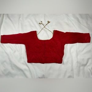 Red readymade blouse